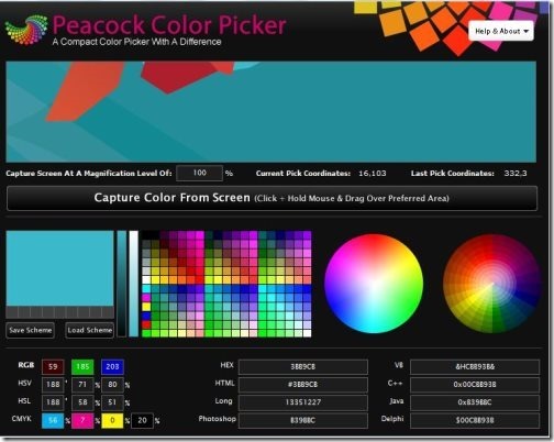 Peacock color picker