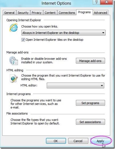 Windows 8 Web tiles Open In The Desktop Browser 5