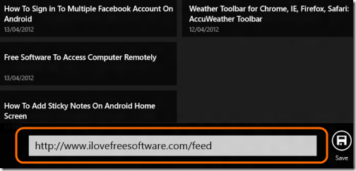 RSS Reader change feed