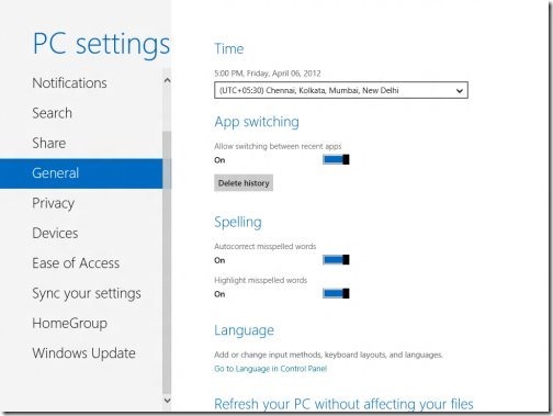 Windows 8 PC settings 5