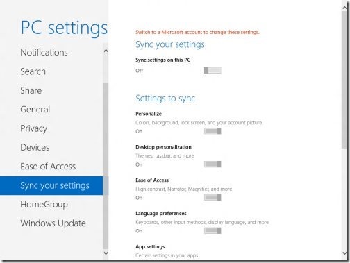 Windows 8 PC settings 9