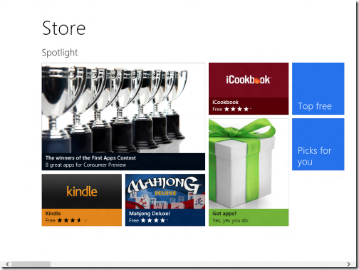 Windows 8 app store