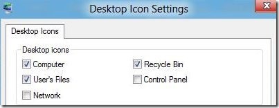 desktop icon setting