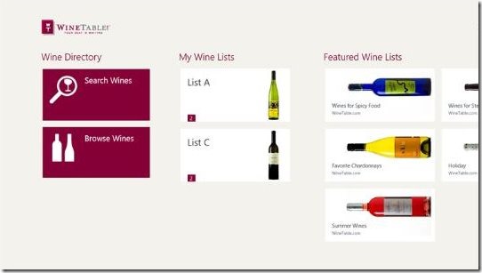 Wine List App