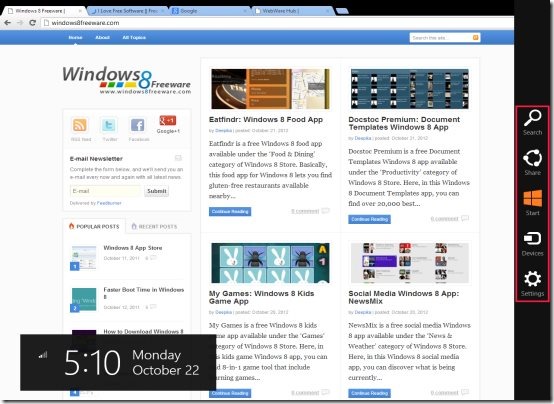 Chrome Settings In Windows 8 Style