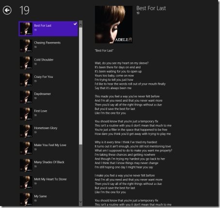 Adele lyrics