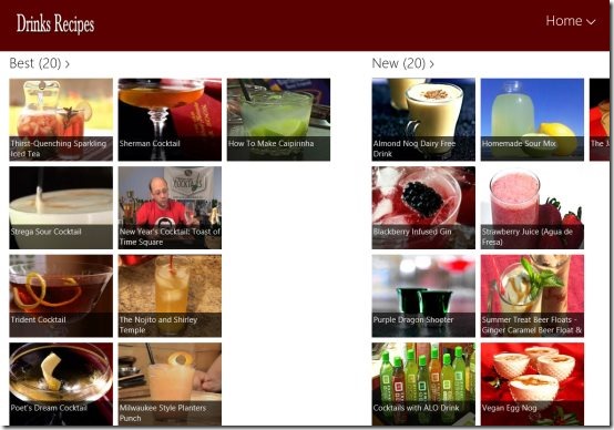 Drinks Recipes Windows 8 Apps
