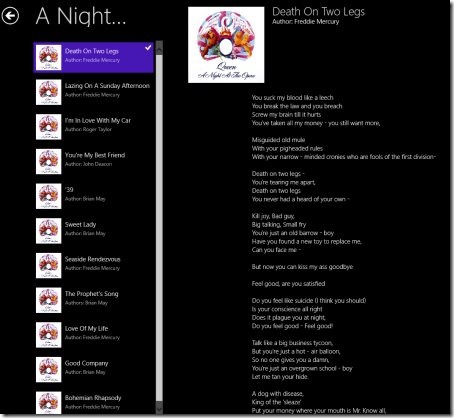 Lyrics Apps Windows 8