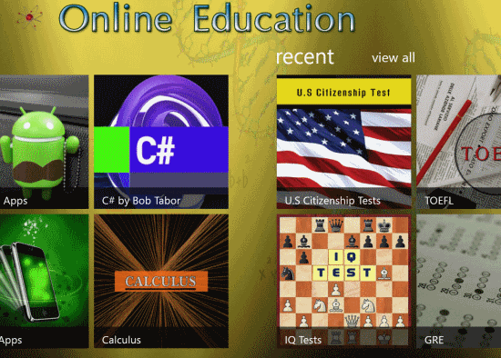 Online education windows 8