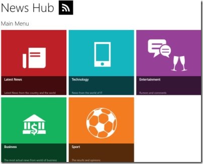Windows 8 news app