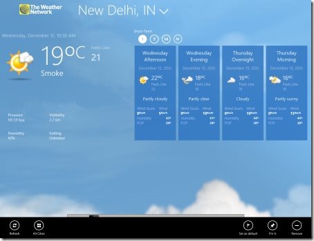 Windows 8 weather apps