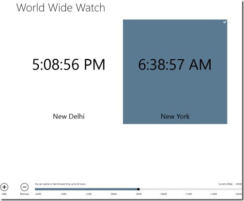 world clock Windows 8 app
