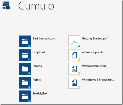 Cumulo-windows-8-app-cloud-storage