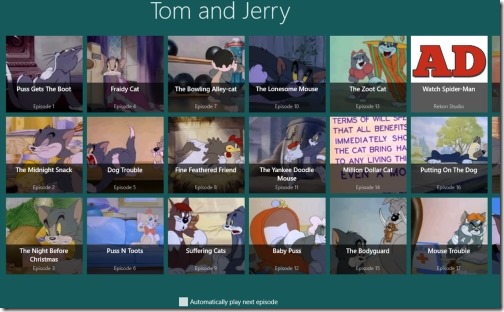 Tom and Jerry Windows 8 apps