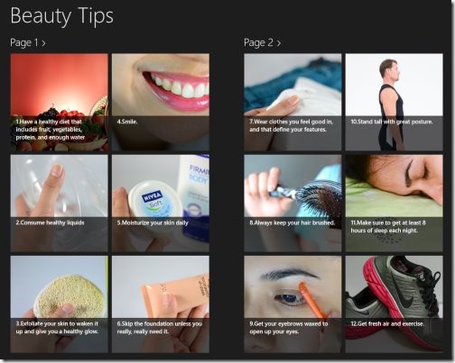 beauty tips windows 8 app