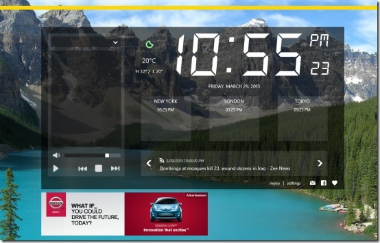 Windows 8 alarm clock app