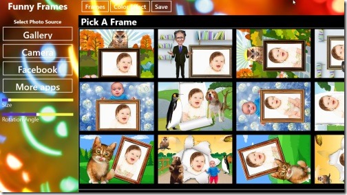 Windows 8 frames app