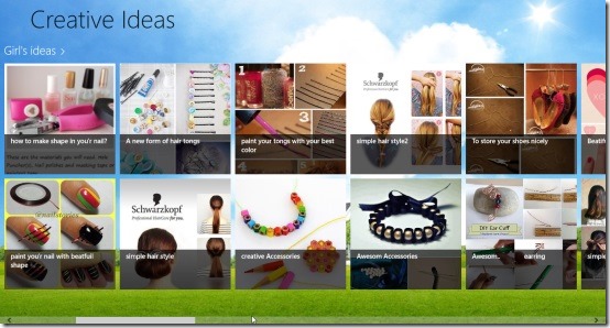 Creative Ideas app for Windows 8