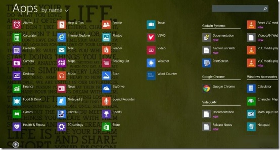 windows 8.1 apps screen
