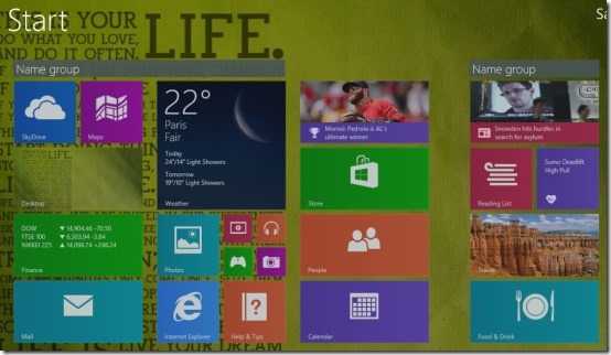 windows 8.1 start screen customize