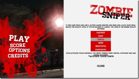 Awesome Zombie Sniper - graphics settings