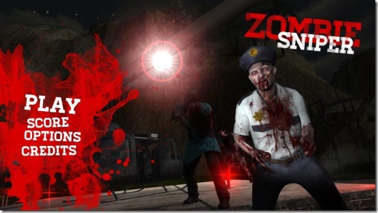 Awesome Zombie Sniper - main screen