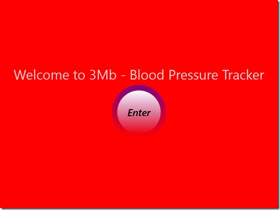 3Mb Blood Pressure Tracker-Main Screen