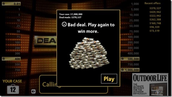 Deal Or No Deal  bad deal