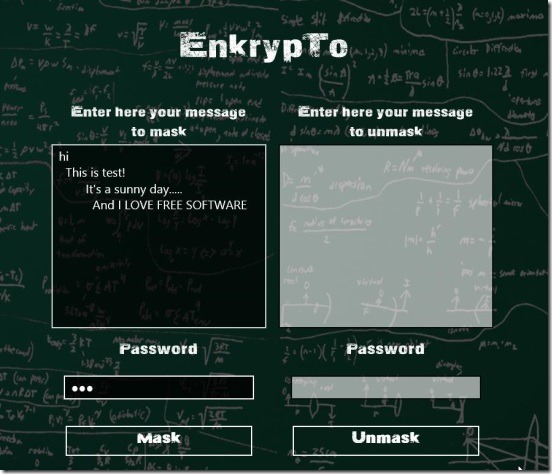 EncrypTo - encrypting text