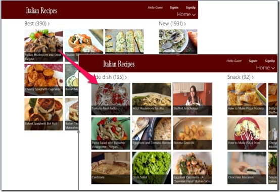 Italian Recipes- Windows 8 Recipe App - Recipes under Best category