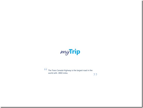 MyTrip- Main Screen