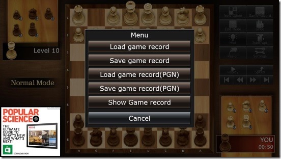 The Chess Lv.100 - saving and loading game records