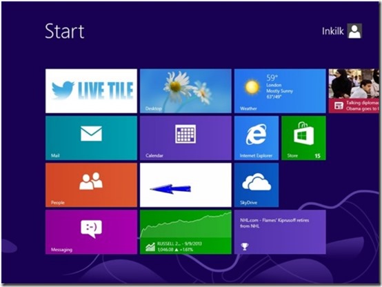 Twitter LIVE TILE - Windows 8 Twitter App- On Start Screen