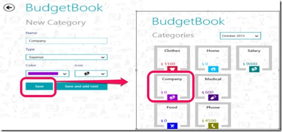 BudgetBook- Add category