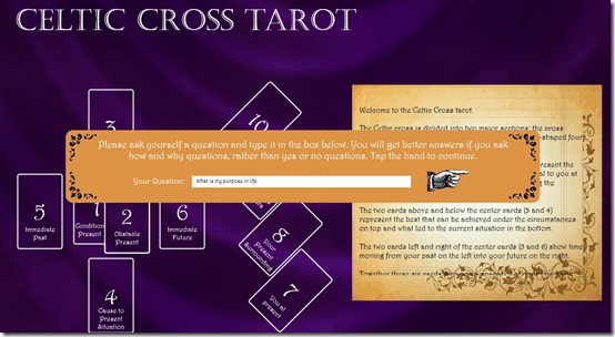 Celtic Cross Tarot- Ask your question