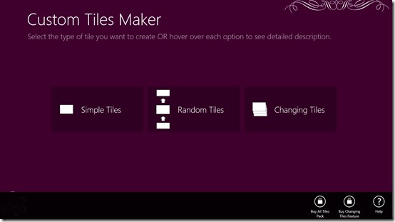 Custom Tiles Maker- Main Screen