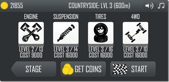Hill Climb Racing- Upgrade your vehicle and start