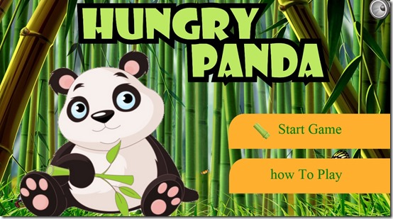Hungry Panda- Main Screen