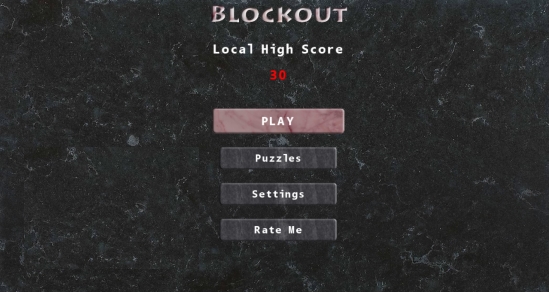 Blockout- Main menu