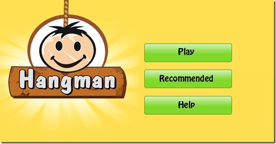 Hangman by Spice- Start Screen