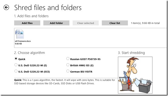 Shredder8- Shred files and folder
