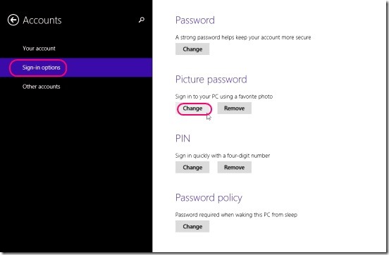 Windows 8 Tutorial - Sign-in options