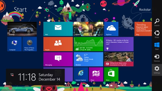 Windows 8 Start Screen Charm