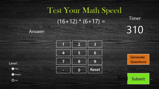 Test Your Maths Speed