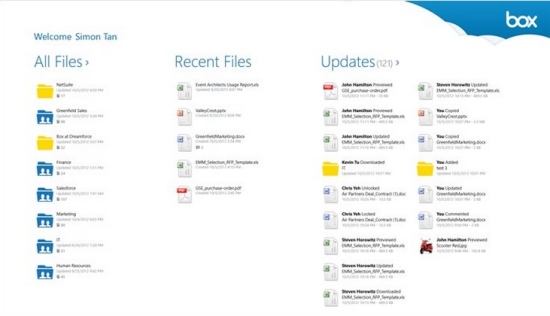 Windows 8 Cloud Storage App - Box