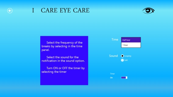 I Care Eye Care - Setting timer