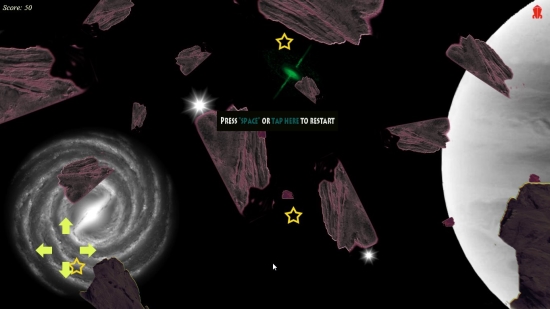 Asteroid Rider - Game Screen