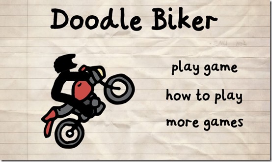 Doodle Biker- Start Screen