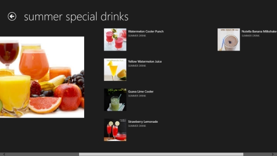 Drinks - Category view