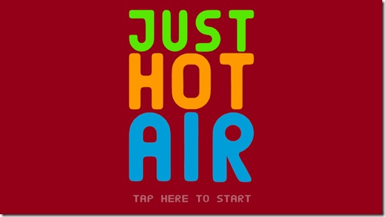 Just Hot Air- Start screen